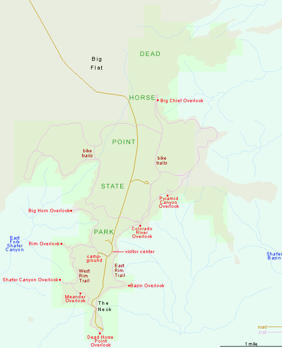 Map of Dead Horse Point State Park