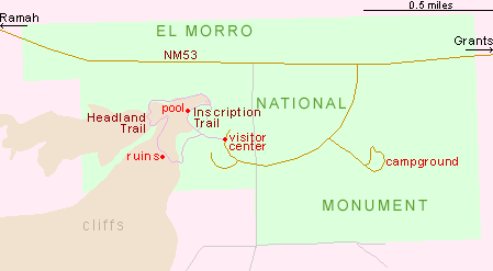 Map of El Morro National Monument