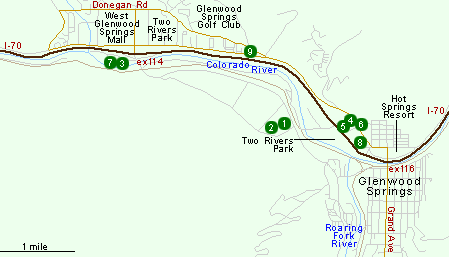 Map Of Glenwood Springs Colorado Hotels In Glenwood Springs, Co: West Colorado Hotels