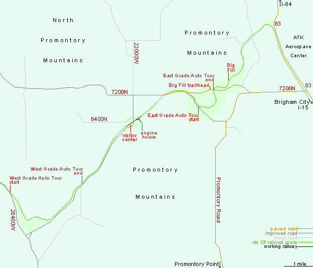 Map of Golden Spike National Historic Site