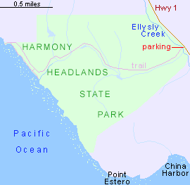 Map of Harmony Headlands State Park