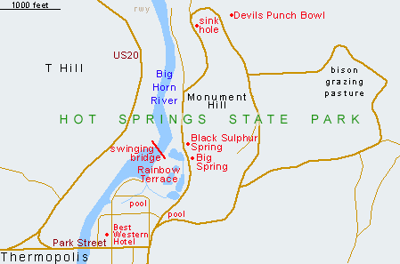 Map of Hot Springs State Park