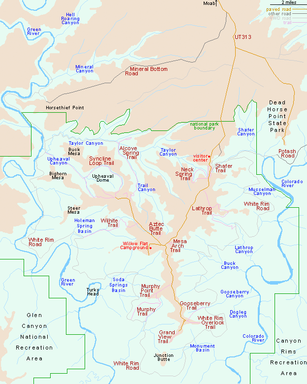 Map of Island in the Sky, Canyonlands National Park