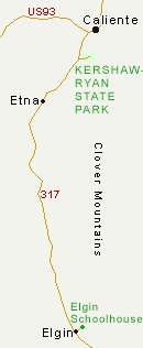 Location of Kershaw-Ryan State Park