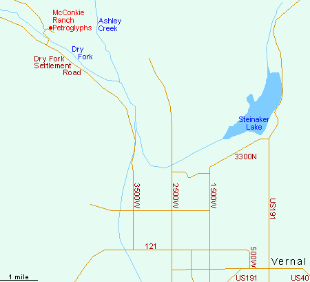 Map of the McConkie Ranch Petroglyphs