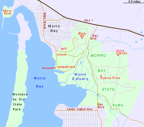 Map of Morro Bay State Park