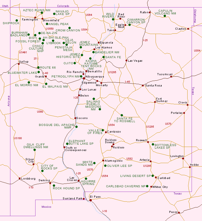 map of new mexico cities Map Of New Mexico map of new mexico cities