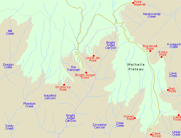 North Rim Grand Canyon Viewpoints