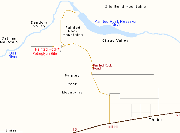 Map of Painted Rock Petroglyph Site