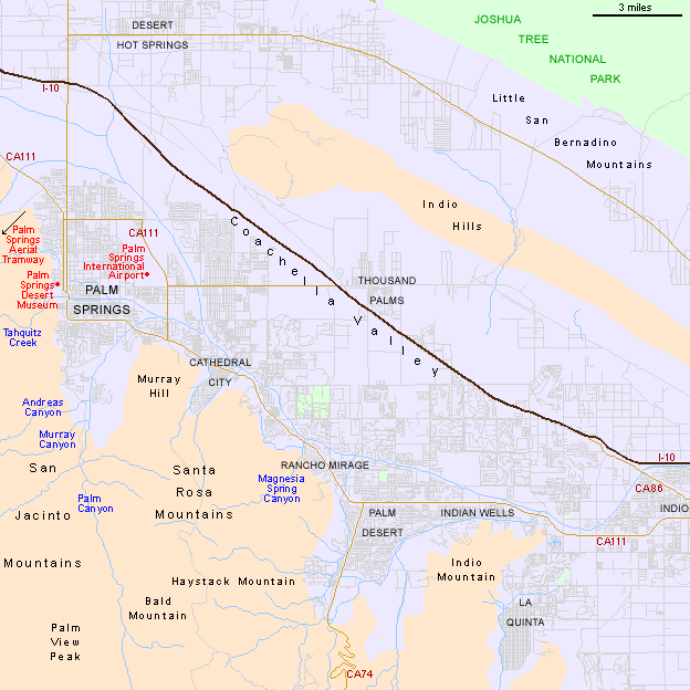 map of palm desert ca Map Of Palm Springs California map of palm desert ca