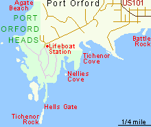 Map of Port Orford Heads State Park