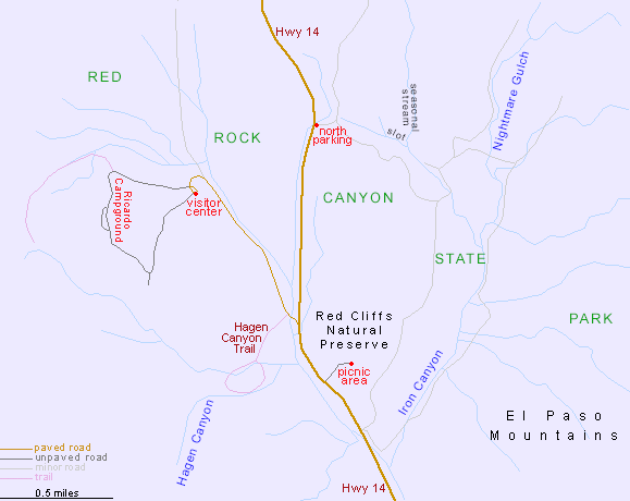 Map of Red Rock Canyon