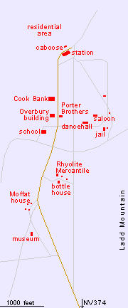 Map of Rhyolite