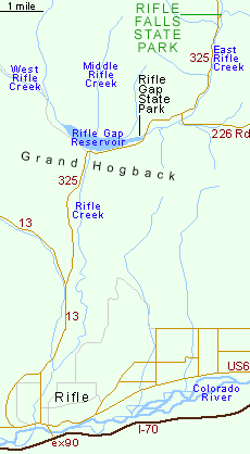 Map of Rifle Falls State Park