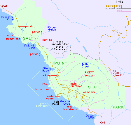 Map of Salt Point State Park