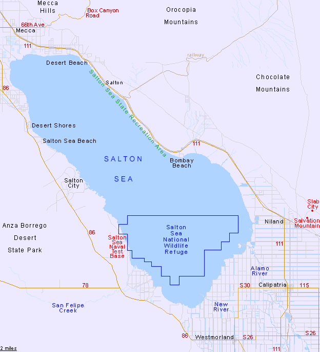 Map of the Salton Sea