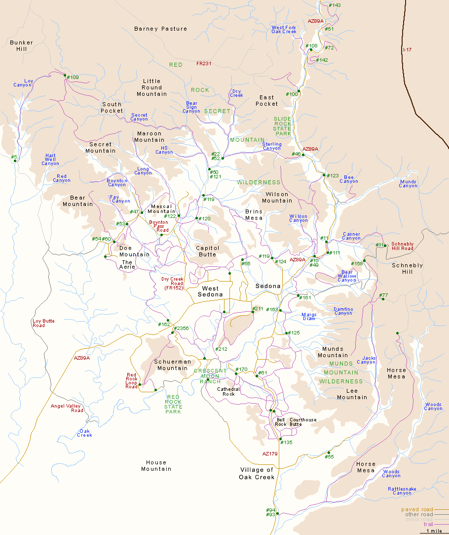 Map of Sedona