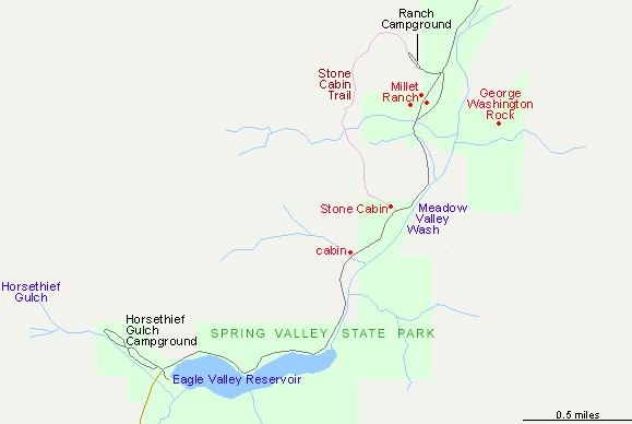 Map of Spring Valley State Park