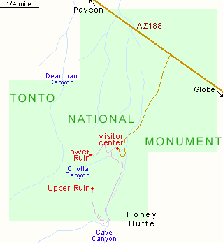 Map of Tonto National Monument