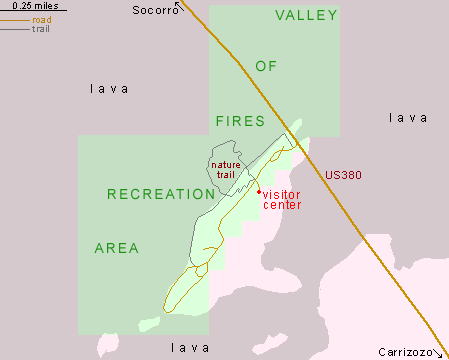 Map of Valley of Fires Recreation Area