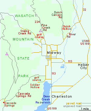 Map of Wasatch Mountain State Park