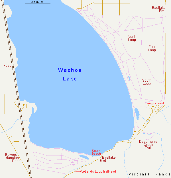 Map of Washoe Lake State Park