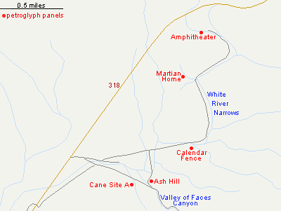 Map of the White River Narrows