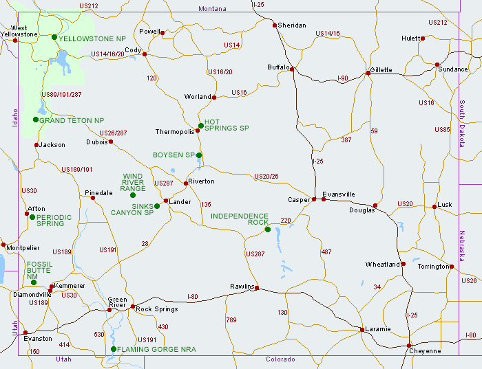 Wyoming map