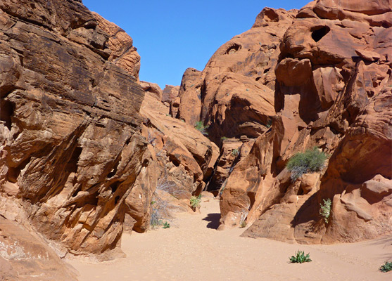 Narrowing passsgeway - Fire Canyon Wash