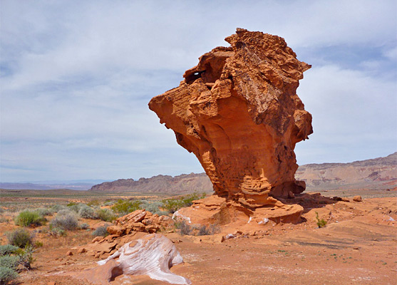 Head-shaped rock