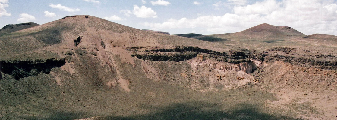 Lunar Crater, seen from the roadside viewpoint