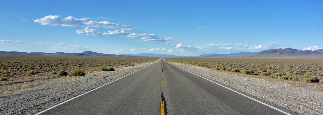 A typical Nevada road - NV 376 across Ralston Valley
