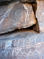 Spiral petroglyph