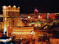 Caesars Palace at night