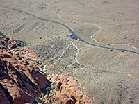 Road past the Calico Hills