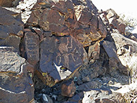 Petroglyphs on basalt