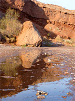 Boulder by the stream