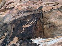 Falling man petroglyph