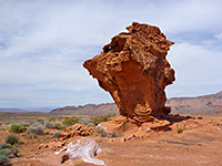 Head-shaped rock