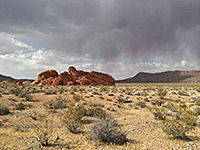 Isolated red mound