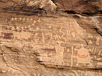 Faded petroglyphs