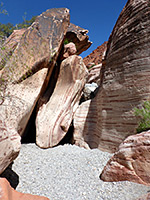 Cliff and boulders