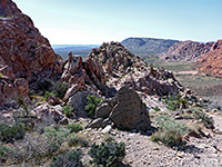 Rocks near the saddle
