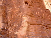 Faded petroglyphs