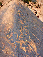 Petroglyphs on a ridge