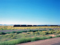 Train alongside I-80