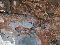 Overlapping petroglyphs