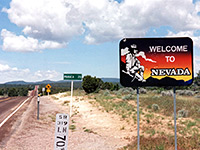 Welcome sign, NV 319