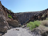 Cliff-lined streambed