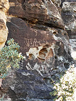 Petroglyphs and cavities